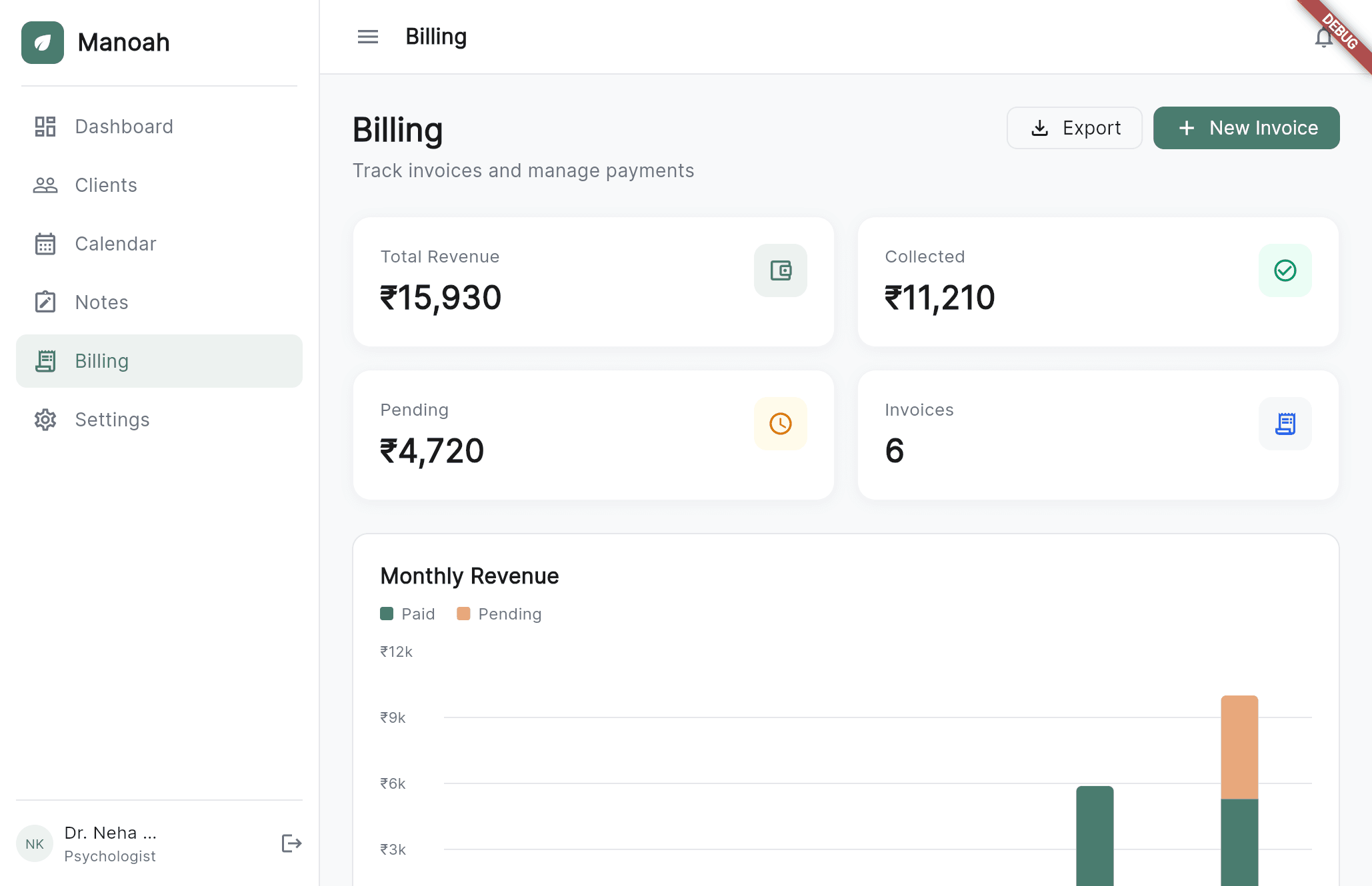 GST-Ready Invoicing in the Manoah app