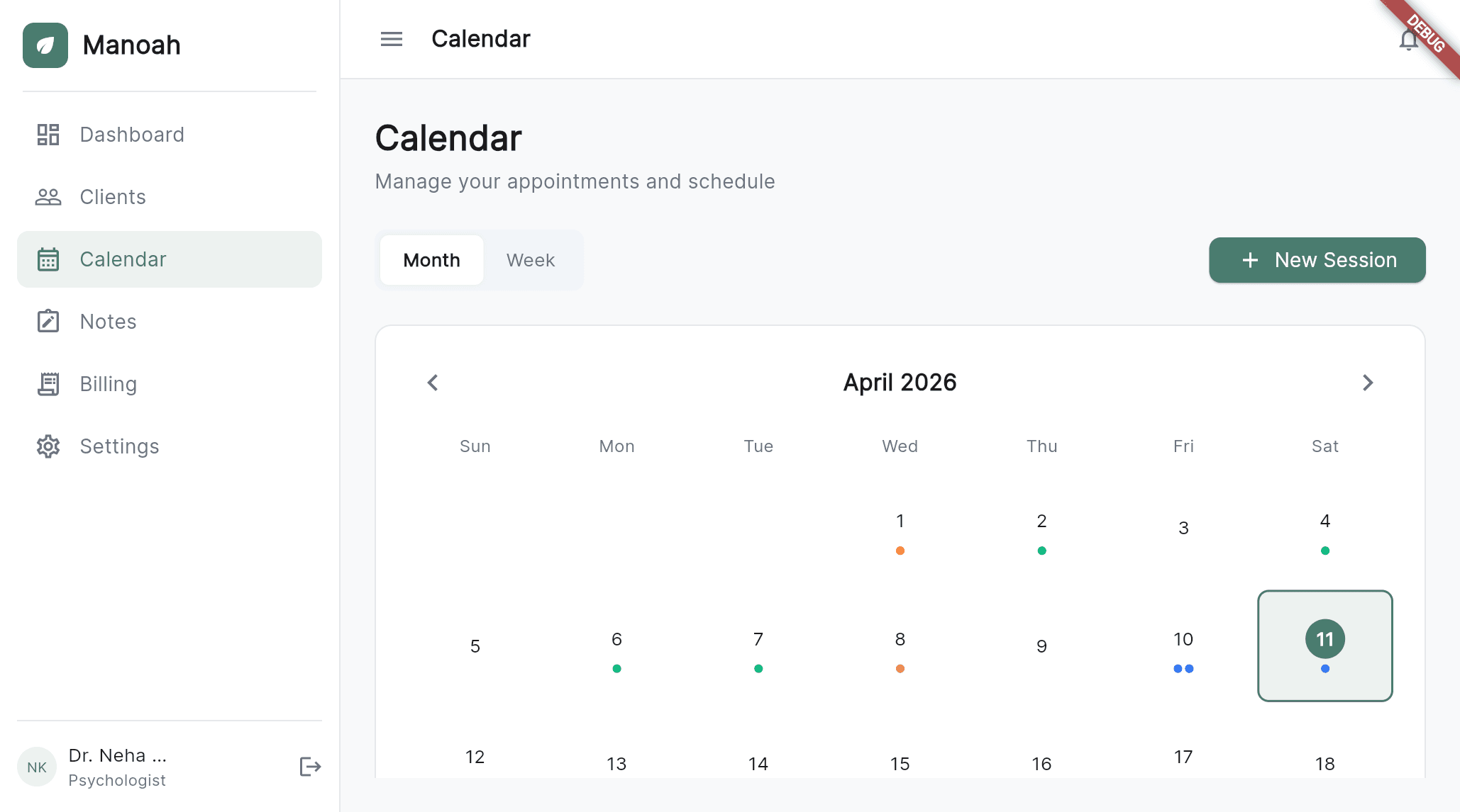 Smart Scheduling in the Manoah app